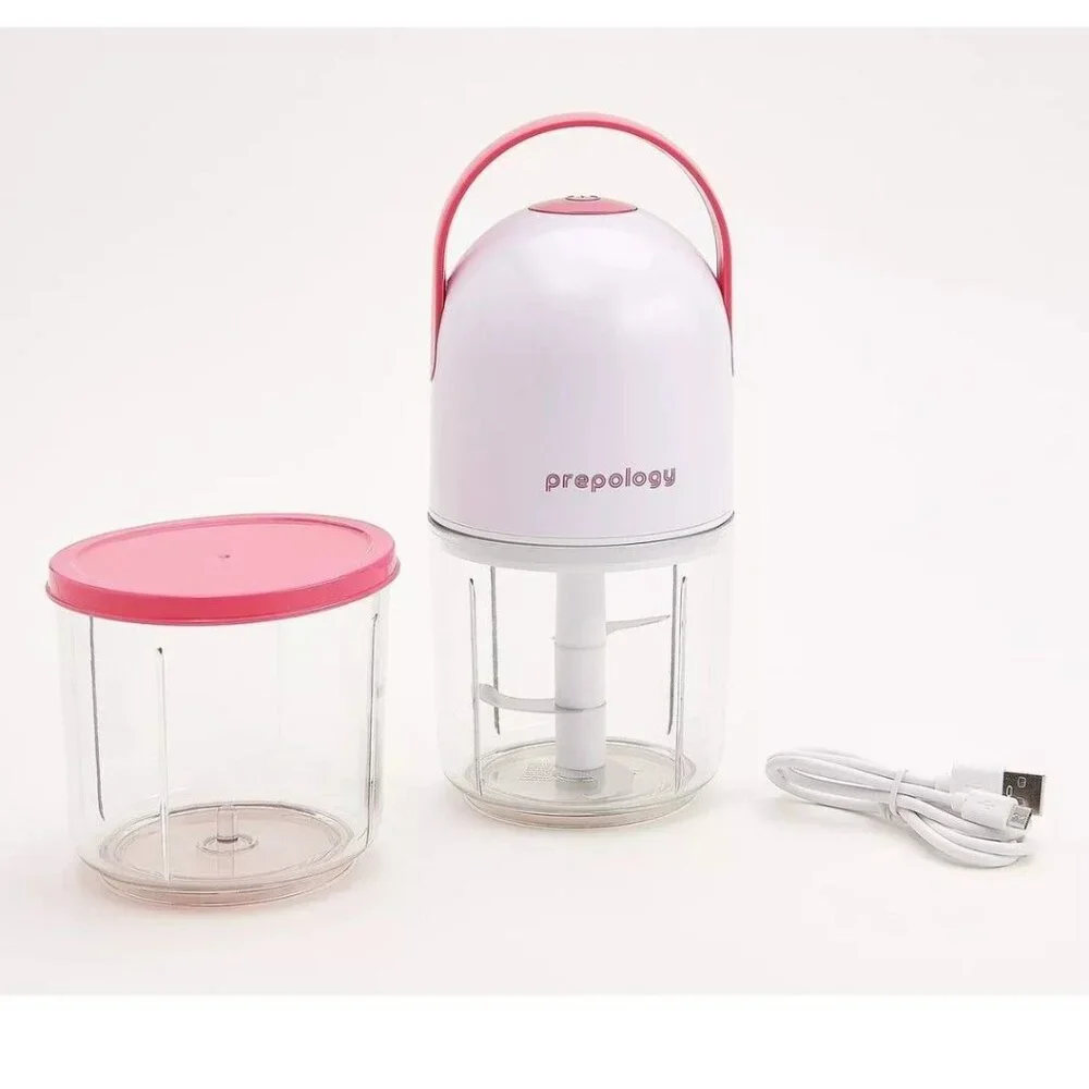 PREPOLOGY RECHARGEABLE 13.5 OZ MINI CHOPPER-RED/WHITE-NWOT